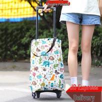 Folding Pull Rod Shopping Cart - Animal Paradise Design