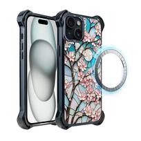 Etui Do Iphone 15 Ibizu Dropguard Ultra Z Magsafe, Barwy Szkła, Księżycowa Wiśnia