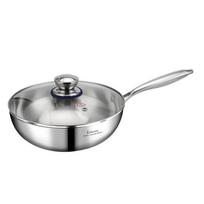 Behrens 28cm Penguin Aristocrat 3-Ply Stainless Steel Stir-Fry Wok