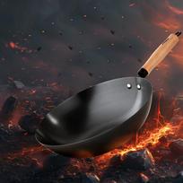 ASD Uncoated Refined Iron Stir-Fry Wok