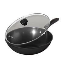 COOKER KING 32cm Wrought Iron Stir-fry Wok