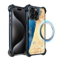 Etui Do Iphone 15 Pro Ibizu Dropguard Ultra Z Magsafe, Mapy Świata, Dubai