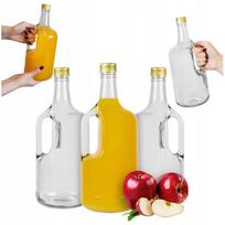 5X Stiklinės Butelės Degtinei Galonas Ausis 1,75L Moteris Vynui Viskiui Storas Stiklas