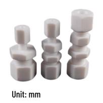 PTFE Reducing Ferrule Tube Connector 4mm to 6.35mm