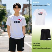 PUMA Men's Casual Running Short Sleeve & Shorts Sportswear Set S