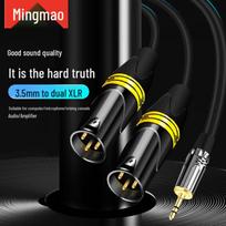 3.5mm to Dual XLR Male Audio Cable
