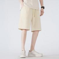 JEEP SPIRIT Men's Summer Outdoor Relaxed Fit Straight-Leg Shorts 4XL abrikosas