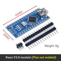 1 vnt. reklama, skirta arduino Nano 3.0 Atmega328 valdikliui suderinama WAVGAT modulio PCB kūrimo plokštė be USB V3.0 Nano-Blue