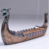 Namų kūrybinis dekoravimas Ornamentas Dragon Boat Craft Smilkalų degiklio ornamentas One size gray