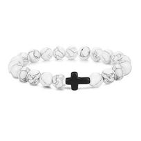 Malda Vyrai Natūralus akmuo Mediena Karoliukai Rožinys Hematitas Kryžius Apyrankės Oniksas Meditacija Apyrankė Moteriška Joga Papuošalai Homme Pulsera