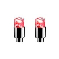 2pcs LED Tire Valve Stem Caps Neon Light Waterproof Wheel Spoke Lights LED Tire Lamp for Motorcycle Bicycle Car Accessories