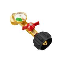 QCC Propane Bottle Charging Connector With Luminous Watch And Ball Valv0-e Gas Tank Gas Adapter One Size