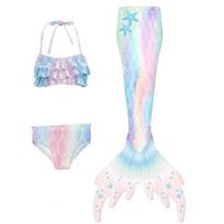 Mergaičių undinukės uodegos kostiumas maudymosi kostiumas - Kūdikių ir vaikų maudymosi drabužiai 150cm (suitable for height 140-150cm)