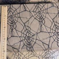 1-Meter Spider Web Lace Fabric for Halloween: Tablecloth, Clothing, Window Sheer - Perfect for Handmade DIY Projects