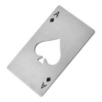 10pcs Poker Card Bottle Opener Ace Of Spades Home Personalized Stainless Steel Credit Card Bottle Opener Card Portable Bar Tool