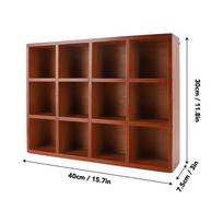 Adjustable Shelves Tabletop Storage Organizer Solid Wood Wall Storage Rack Floating Shelf  Office