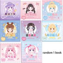 DO-IT-YOURSELF Face Sticker Book Including Fashion Doll Design Dress Up Game Sticker Collection Includes Reusable Stickers Ideal for Imaginative Random 1