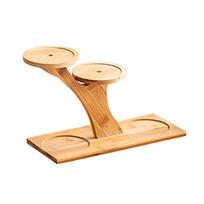 Bamboo Wood Flowerpot Tray Multi-layer Plants Stand Succulents Bonsai Organizer Gardening Supplies Desktop Ornament Flower Rack