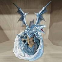 Blue-Eyes White Dragon 28cm/11.02nch Yu-Gi-Oh! MX can be collected Ultimate Dragon PVC Wild Battle GK Ornament Model Toys Presents gray