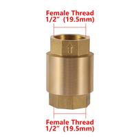 Brass Check Valve 1/2  3/4  1  Female Thread In-Line Spring One-Way No-return Valve Irrigation Aquarium System Anti Backflow 1Pc