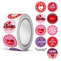 50-500pcs Stickers Happy Valentines Day Gift Seal Sticker Paper Labels Wedding Party Packaging Supplies Decoration DIY Crafts
