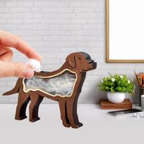 Solid Wood Pet Hair Memorial Keepsakes Box Handmade Display Case For Dog Cats Furs Storage And Home Desktop Decors Gift