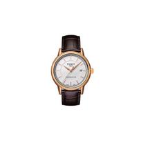 Tissot Carson Series Automatic Mechanical Movement Rose Gold Leather Strap Mechanical Watch Men watches White Steel T085.407.36.011.00 White Dial Belt white