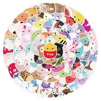 100pcs Pvc Squishmallow Stickers Waterproof Reusable Decor Luggage Case Decor