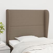 Vidaxl Zagłówek Uszak, Taupe, 93X23X118/128 Cm, Tkanina