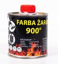 Farba Lakier Żaroodporna Do Kominków Grilla Czarna 0,25L Trwała Wydajna Hit