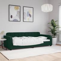 Vidaxl Sofa Z Funkcją Spania, Ciemnozielona, 90X200 Cm, Aksamitna