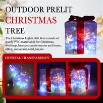 Practical-Christmas Glowing Gifts Box Decoration Ornament With Bow Lighting Box Outdoor Light Lighting Xmas 2025 Home Yard Decor