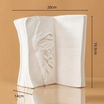 Ceramic Vase Book Three-dimensional Abstract Face Floral Arrangement Accessories Flower Vase Home Decoration Accessories
