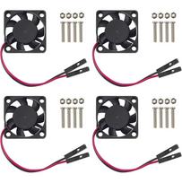 EasyCargo 4pcs DC 5V Brushless CPU Cooling Fan for Raspberry Pi 3 Model B (RPI B) + Low Noise Long Life Cooling