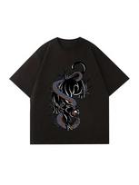 Unisex'S Short Sleeved T-Shirt Round Neck Loose Fashion High Street Anime XL