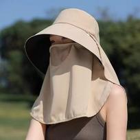 Wide Brim Sunscreen Fisherman Hat Breathable Neck Flap Hat Visor Cap Picking Tea Hat  Men
