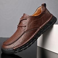 Men's Wide Leather Slip-Ons for Business Casual - Large Size, Soft Sole & Surface, Ideal for Wide/Fat Feet (Sizes 45-46) 41