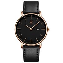Date Analog Quartz Leather Black [BEN NEVIS] Men's Watch, Simple, Stylish, Slim, Casual, Display, Waterproof, Watch, Strap,