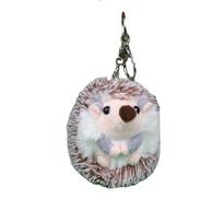 Bag Pendants Pompon Hedgehog Plush Keyring Plush Key Chain Auto Animal Keychain Hedgehog Key Chain 10cm