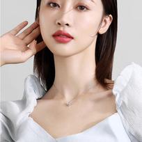 520 Dancing Antlers Necklace: High-End 925 Sterling Silver Gift for Girls 925 Sterling Silver