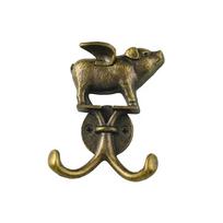 New Heavy Duty Flying Pig Wall Hook Vintage Decorative with Screws Coat Hooks Towel Hooks for Kitchen Bathroom Bedroom