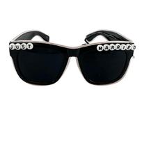 Favors White LED Glasses Square Wire Glowing Heart Glasses Heart Shaped Flashing Light Up Sunglasses Bar