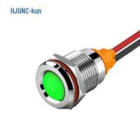 HUNJUN 12mm LED Waterproof Metal Indicator Light 9-24V