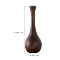 Black Walnut Solid Wood Flower Vase Creative Vase Chinese Style Desktop Simple Small Ornament Decorative Flower Vase!