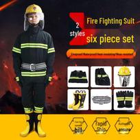 Firefighter Rescue Suit 6-Piece Set Clothing 175 (L), Boots 41