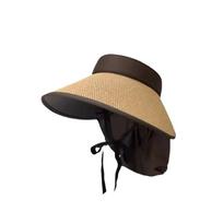 Wide Brim Sunshade Hat Foldable Empty Top Sun Hat New Design Straw Cap  Outdoor