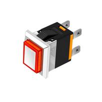 Rectangular Metal Illuminated Push Button Switch Momentary, 9-24V