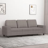 Vidaxl Sofa 3-Osobowa, Kolor Taupe, 180 Cm, Tapicerowana Tkaniną