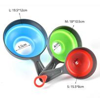Kitchen Supplies 3pcs/set Silicone Folding Funnel Wide Mouth For Jar Cans Spice Large Canned Jam Funnel Oil Leakage Home Set 1 set
