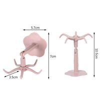 360 Degrees Rotated  Kitchen Hooks Waterproof Self Adhesive 6 Hooks Wall Hook Clothes  Towel Hanging Rack Bath Home Accessories pink